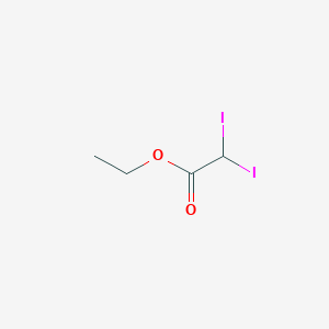 molecular formula C4H6I2O2 B13568930 Ethyl2,2-diiodoacetate 