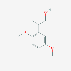 molecular formula C11H16O3 B13568968 2-(2,5-Dimethoxyphenyl)propan-1-ol 