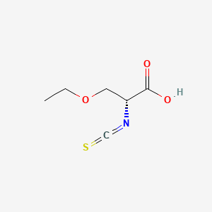 molecular formula C6H9NO3S B13568972 (R)-3-Ethoxy-2-isothiocyanatopropanoic acid 