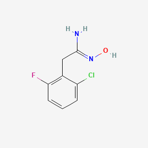 molecular formula C8H8ClFN2O B13569030 2-(2-Chloro-6-fluorophenyl)-N-hydroxyacetimidamide 