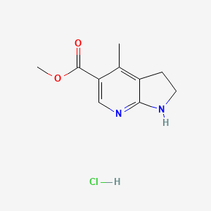 methyl4-methyl-1H,2H,3H-pyrrolo[2,3-b]pyridine-5-carboxylatehydrochloride