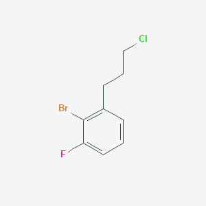 molecular formula C9H9BrClF B13569061 2-Bromo-3-(3-chloropropyl)fluorobenzene 