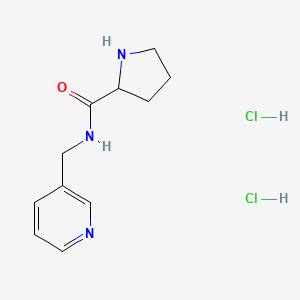 molecular formula C11H17Cl2N3O B13569072 N-[(pyridin-3-yl)methyl]pyrrolidine-2-carboxamide dihydrochloride CAS No. 1568757-80-1