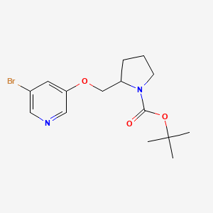 molecular formula C15H21BrN2O3 B1356908 1-Boc-2-((5-溴吡啶-3-氧基)甲基)吡咯烷 CAS No. 1311254-65-5