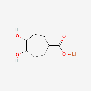 Lithium(1+)4,5-dihydroxycycloheptane-1-carboxylate