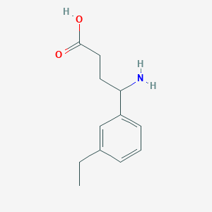 molecular formula C12H17NO2 B13569103 4-Amino-4-(3-ethylphenyl)butanoic acid 