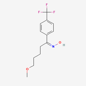 molecular formula C13H16F3NO2 B1356911 (E)-N-(5-methoxy-1-(4-(trifluoromethyl)phenyl)pentylidene)hydroxylamine CAS No. 61747-22-6