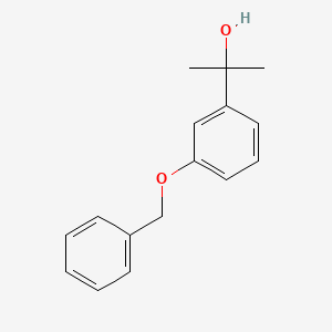 molecular formula C16H18O2 B13569205 2-(3-(Benzyloxy)phenyl)propan-2-ol 