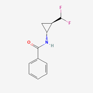 molecular formula C11H11F2NO B13569246 rac-N-[(1R,2R)-2-(difluoromethyl)cyclopropyl]benzamide 