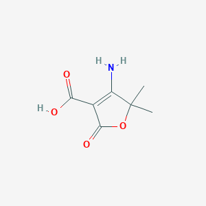 molecular formula C7H9NO4 B1356925 4-氨基-5,5-二甲基-2-氧代-2,5-二氢呋喃-3-羧酸 CAS No. 139003-89-7