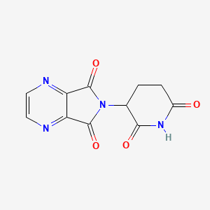 molecular formula C11H8N4O4 B13569266 6-(2,6-Dioxo-3-piperidyl)-5H-pyrrolo[3,4-b]pyrazine-5,7(6H)-dione 