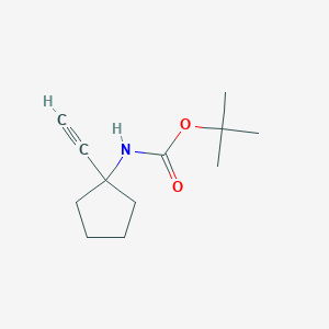 molecular formula C12H19NO2 B13569286 tert-Butyl (1-ethynylcyclopentyl)carbamate 