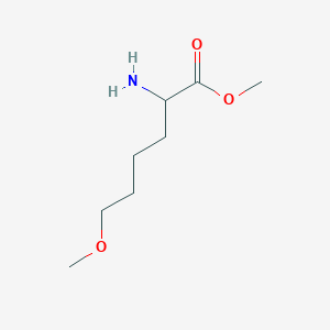 molecular formula C8H17NO3 B13569287 Methyl 2-amino-6-methoxyhexanoate 