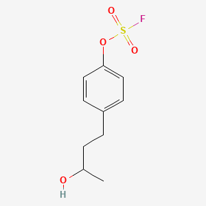 molecular formula C10H13FO4S B13569324 4-(3-Hydroxybutyl)phenylfluoranesulfonate 