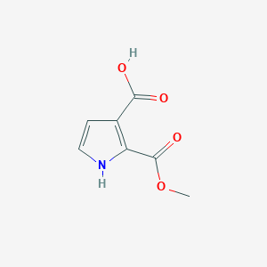 molecular formula C7H7NO4 B13569348 2-(methoxycarbonyl)-1H-pyrrole-3-carboxylicacid 