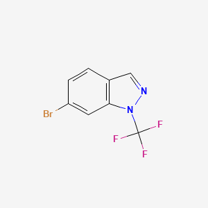 molecular formula C8H4BrF3N2 B13569349 6-bromo-1-(trifluoromethyl)-1H-indazole CAS No. 2803862-89-5