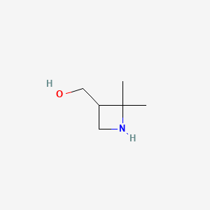 molecular formula C6H13NO B13569358 (2,2-Dimethylazetidin-3-yl)methanol CAS No. 2803862-73-7