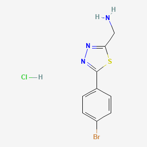 1-[5-(4-Bromophenyl)-1,3,4-thiadiazol-2-yl]methanaminehydrochloride