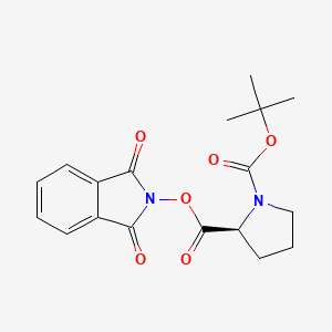 molecular formula C18H20N2O6 B13569366 1-(tert-butyl) 2-(1,3-dioxoisoindolin-2-yl) (S)-pyrrolidine-1,2-dicarboxylate 