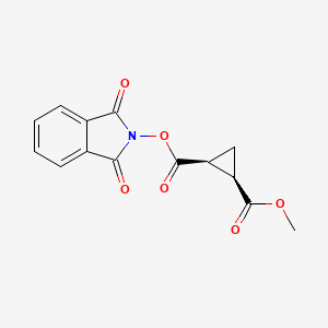 molecular formula C14H11NO6 B13569369 1-(1,3-Dioxoisoindolin-2-YL) 2-methyl cis-cyclopropane-1,2-dicarboxylate 