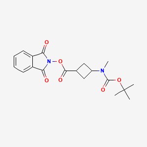 (1,3-dioxoisoindol-2-yl) 3-[methyl-[(2-methylpropan-2-yl)oxycarbonyl]amino]cyclobutane-1-carboxylate