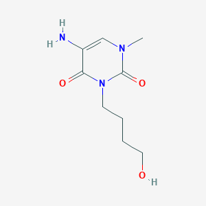 molecular formula C9H15N3O3 B13569385 5-Amino-3-(4-hydroxybutyl)-1-methylpyrimidine-2,4(1h,3h)-dione 