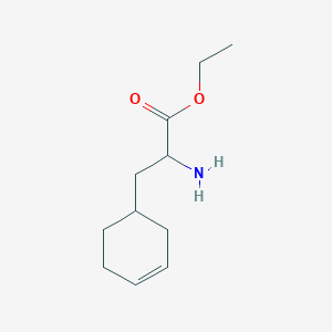 molecular formula C11H19NO2 B13569501 Ethyl 2-amino-3-(cyclohex-3-EN-1-YL)propanoate 