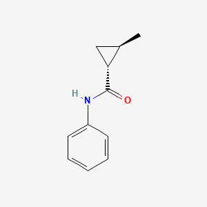 molecular formula C11H13NO B13569509 Rac-(1r,2r)-2-methyl-n-phenylcyclopropane-1-carboxamide 