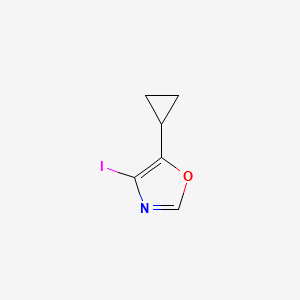 molecular formula C6H6INO B13569550 5-Cyclopropyl-4-iodo-1,3-oxazole 