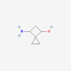 molecular formula C6H11NO B13569558 6-Aminospiro[2.3]hexan-4-ol 