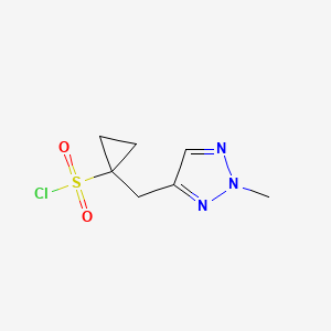 1-((2-Methyl-2H-1,2,3-triazol-4-yl)methyl)cyclopropane-1-sulfonyl chloride