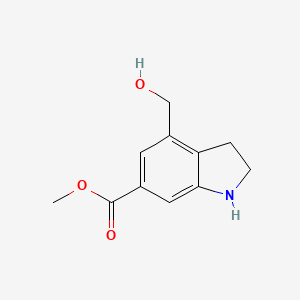 methyl 4-(hydroxymethyl)-2,3-dihydro-1H-indole-6-carboxylate