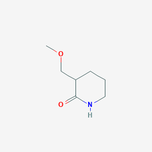 molecular formula C7H13NO2 B13569685 3-(Methoxymethyl)piperidin-2-one 