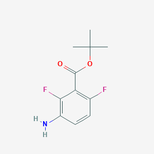 molecular formula C11H13F2NO2 B13569703 tert-Butyl 3-amino-2,6-difluorobenzoate 