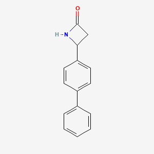 molecular formula C15H13NO B13569733 4-([1,1'-Biphenyl]-4-yl)azetidin-2-one 