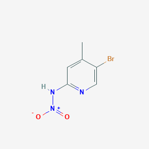 molecular formula C6H6BrN3O2 B1356979 N-(5-溴-4-甲基吡啶-2-基)硝胺 CAS No. 923929-10-6