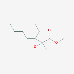 molecular formula C11H20O3 B13569800 Methyl 3-butyl-3-ethyl-2-methyloxirane-2-carboxylate 