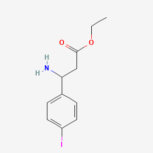 molecular formula C11H14INO2 B13569822 Ethyl 3-amino-3-(4-iodophenyl)propanoate 