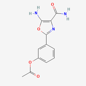 3-(5-Amino-4-carbamoyloxazol-2-yl)phenyl acetate