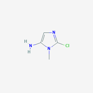 molecular formula C4H6ClN3 B13569842 2-chloro-1-methyl-1H-imidazol-5-amine 