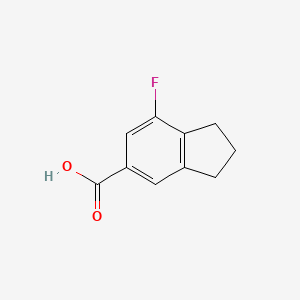 molecular formula C10H9FO2 B13569863 7-fluoro-2,3-dihydro-1H-indene-5-carboxylicacid 