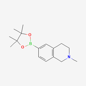 B1356987 2-Methyl-6-(4,4,5,5-tetramethyl-1,3,2-dioxaborolan-2-yl)-1,2,3,4-tetrahydroisoquinoline CAS No. 922718-57-8