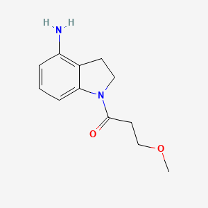 molecular formula C12H16N2O2 B13569877 1-(4-Aminoindolin-1-yl)-3-methoxypropan-1-one 