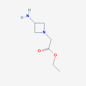 molecular formula C7H14N2O2 B13569891 Ethyl 2-(3-aminoazetidin-1-yl)acetate 