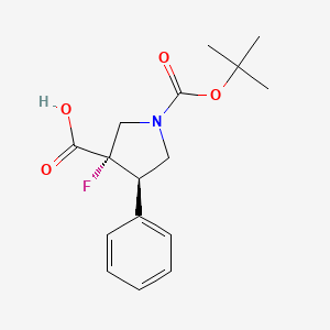 rac-(3R,4S)-1-[(tert-butoxy)carbonyl]-3-fluoro-4-phenylpyrrolidine-3-carboxylicacid