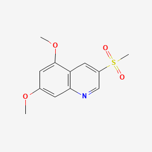 molecular formula C12H13NO4S B13569905 3-Methanesulfonyl-5,7-dimethoxyquinoline 