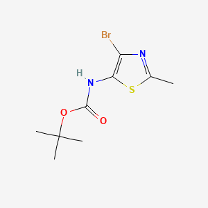 molecular formula C9H13BrN2O2S B13569918 tert-butylN-(4-bromo-2-methyl-1,3-thiazol-5-yl)carbamate 