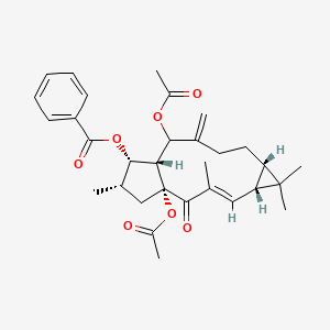 [(1R,3E,5R,7S,12R,13S,14S)-1,11-diacetyloxy-3,6,6,14-tetramethyl-10-methylidene-2-oxo-13-tricyclo[10.3.0.05,7]pentadec-3-enyl] benzoate