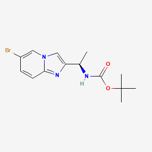 tert-butylN-[(1R)-1-{6-bromoimidazo[1,2-a]pyridin-2-yl}ethyl]carbamate