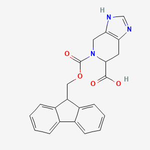 molecular formula C22H19N3O4 B13569975 5-(((9h-Fluoren-9-yl)methoxy)carbonyl)-4,5,6,7-tetrahydro-3h-imidazo[4,5-c]pyridine-6-carboxylic acid 